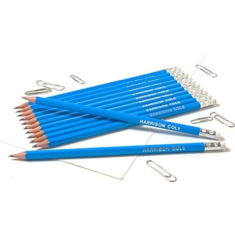 Personalised Ocean Blue HB Graphite Pencils Cover
