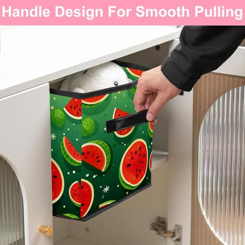 Boîte de rangement en forme de pastèque grand bac de rangement cube tissu