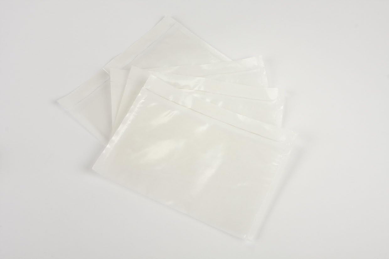Triplast 500 x A5 Plain Document Enclosed Wallet (225 x 165mm) | Clear Plastic Envelopes/Cases/Bags/Wallets Remove and Seal | Invoices, Packing Lists & Delivery Notes