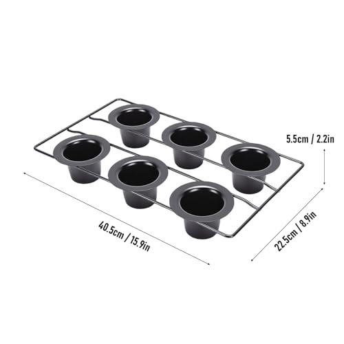 Sartén para popover de 6 cavidades profundas moldes para magdalenas 3