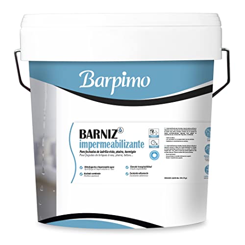 Barpimo - Barniz Impermeabilizante para Fachadas - Incoloro - Formato de 4 Litros - Acabado Satinado e Impermeable - Resistente a la Alcalinidad de los Sustratos - Aplicación Sencilla Cover