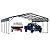 EBE 20' x 20' Metal Carport, Outdoor Heavy Duty Carport with Galvanized Steel Roof and Enhanced Metal Frame Structure, Garage Car Shelter Shade for SUV Trucks and Boats