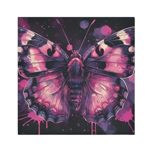 Servilletas de Tela Mariposa Acuarela Morado Paquete 6 miniatura 1