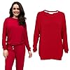 Cyberjammies Blaze Women's Red Slouch Jersey Long Sleeve Pyjama Top | Soft Modal-Blend, Stretch Finish, Relaxed Oversized Fit, Rounded Neck, Layering Essential Sleepwear for Cosy Evenings | Size 8 #1