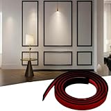 Black Peel and Stick Wall Trim, 20FT Self Adhesive Molding for Doors & Walls, Waterproof Removable Chair Rail Moulding, Easy No-Tools Installation