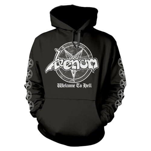 Venom Welcome To Hell Hoodie noir avec imprimé blanc pour homme et femme