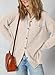 SHEWIN Womens Fall Fashion 2025 Shacket Jacket Trendy Long Sleeve Tops Loose Solid Work Blouses Dressy Casual Ribbed Knit Sweater Top Button Down Shirts for Women Beige XL