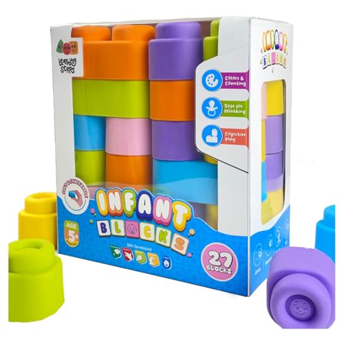 Image of Zephyr Learning Steps - Infant Blocks-3, Montesorri Toys for Babies, Early Development, Soft Building Blocks, Block Sets, Colors and Counting, Premium Blocks, Stack Toy, Toddler Block Toys
