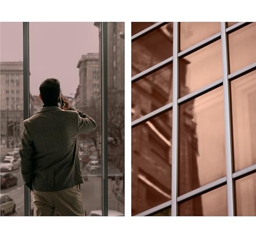Image of VViViD One-Way Colorful Vinyl Window Tinting Sheets (50ft x 5ft, Copper Mirror Chrome)