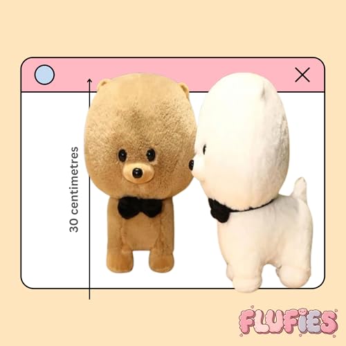 Image of Flufies Plush Toys - Snuggly and Aesthetic Stuff Plush Toys and Baby Toys - Soft Toys for Baby Girl and Baby Boy - Soft Toys for Girlfriend Gift (Bow Sheep)