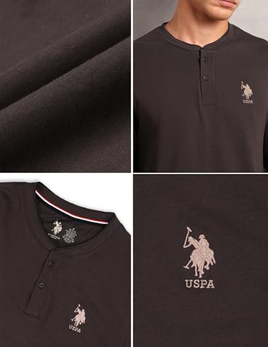 Image of U.S. POLO ASSN. Men Comfort Fit Heathered Cotton I655 Regular Fit T-Shirt - Pack of 1