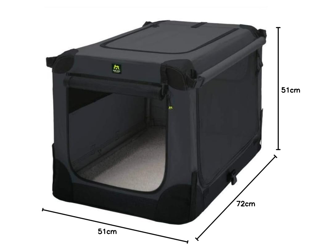 Maelson Soft Kennel - Contenitore per Cani, Colore: Antracite, 72 x 51 x 51 cm