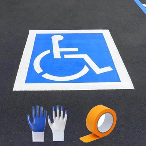 Handicap Parking Stencil - Handicap Silicone Parking Lot StencilsReusable (36x36)