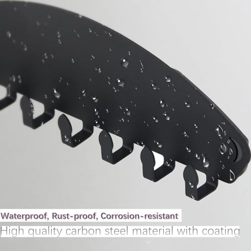 Magnetic-Hook-Rack-Magnetic-Key-Holder-for-Wall-7-Hooks-Wall-Mount-Keychain-Hanger-for-Refrigerator-Metal-Cabinet-Grills-Dishwasher-Black