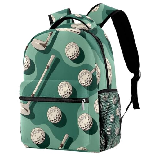 Sac à dos d'école et voyage multicolore pour filles et garçons motif golf