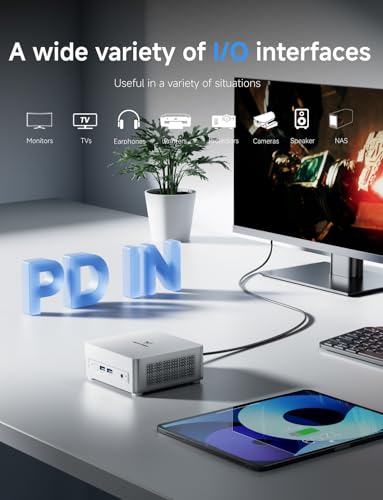 Image of MINISFORUM Mini PC UM750L Slim AMD Ryzen 5 7545U 32GB RAM 1TB SSD Desktop PC, HDMI|DP|USB4 Video Outputs, 2.5G LAN Port, WiFi 6E+BT5, 4xUSB Port AMD Radeon 740M Graphics Micro Computer