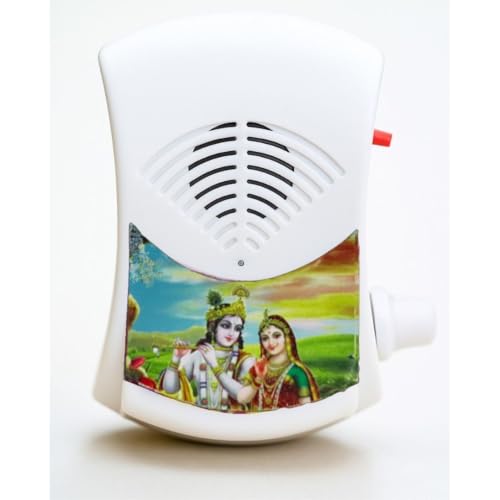 Image of Radha Krishna Mantra Chanting Box for Prayer Device (220 /240V AC Power) Continuous Chants Speaker Jaap Meditation