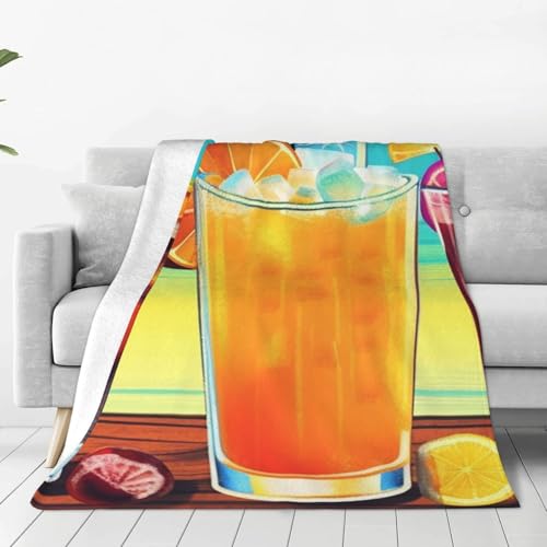 Couverture microfibre légère et douce Happy Hour plaid canapé toutes saisons - 2