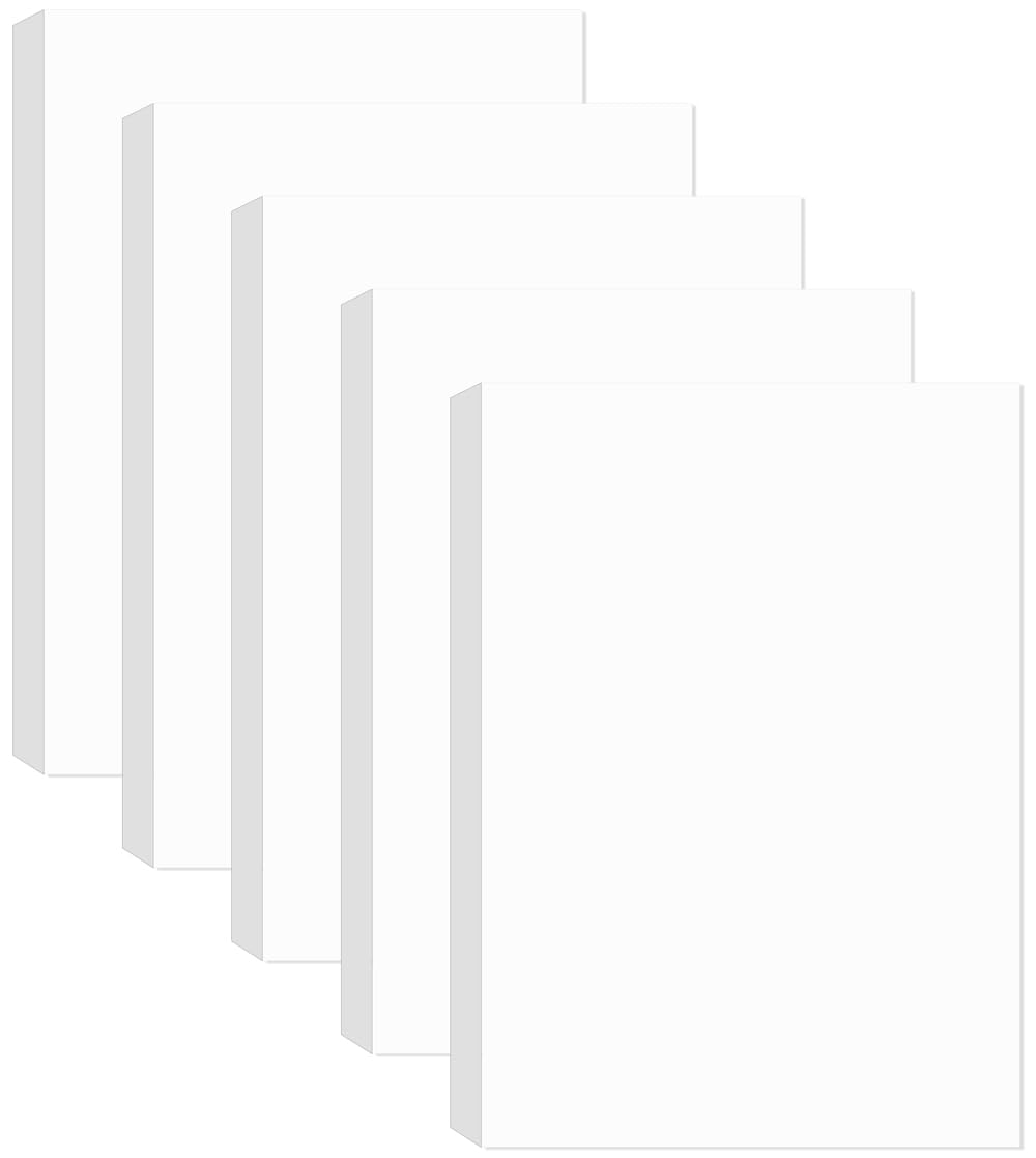 Photo 1 of (5-Pack) Half Letter Blank Paper, 500 Sheets/1000 Pages Printer Paper, Copy Papers, 100gsm, White, 5.8'' x 8.2''