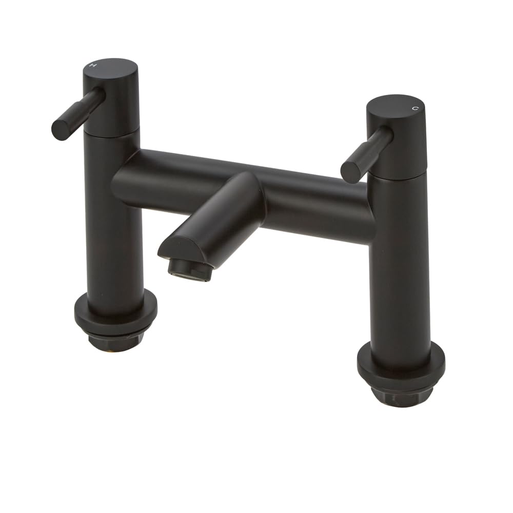Milano Nero - Modern Bath Filler Tap Lever Handles - Black Size 0.551155655