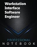  Workstation Interface Software Engineer Notebook, Professional Notebook, Office Writing Engineering Notebook, Daily Notes & Action Items Notebook, 140 pages, 8.5” x 11”, Glossy cover