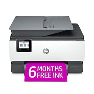 HP OfficeJet Pro 9015e Wireless Color All-in-One Printer with 6 Months Free Ink (1G5L3A) (Renewed Premium), Gray