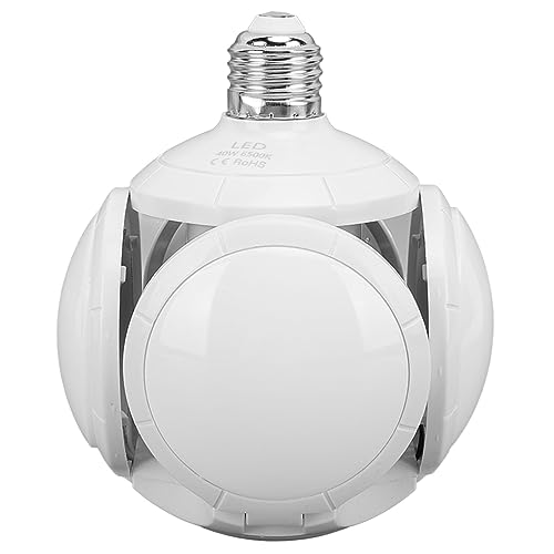 Bombilla LED Plegable Con Forma De Balón De Fútbol - ABS Y Acrílico 85-265V E27 E26 40W Bombilla LED Plegable De Fútbol Para Tiendas, Iluminación Blanca