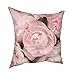 n/a Étui d'oreiller de décoration imprimé en polyester de fleurs de pivoine rose for la couverture de coussin de canapé (Color : A, Size : 45x45cm)