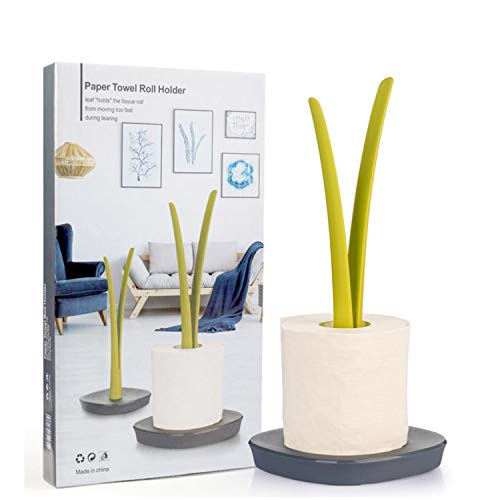 Meiyijia Porta Rotolo da Cucina Verticale, Decorazione di Cucina o Bagno Porta Rotoli, Base Tonda, Plastica ABS, 16 x 35.5 cm