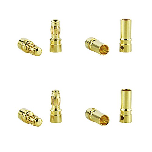 Conector banana 3,5 mm chapado en oro para motor y ESC recargable 3