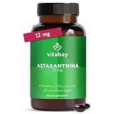 Vitabay Astaxantina Pura 12 mg alto dosaggio – 90 softgel vegane – 6 mesi