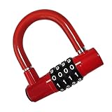 High-Security Bike Chain U-Lock Alloy Steel Anti-Theft Combination Padlock for Travel & Camping High Security Motorcycle with Code