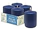 Hyoola Midnight Blue Pillar Candles 2x3 Inch - 4 Pack Unscented Pillar Candles - European Made