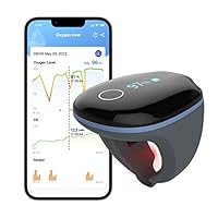 Saturimetro da Dito con Sveglia,Pulsossimetro da Dito con Bluetooth, Ossimetro da Dito Professionale, Monitoraggio Continuo di SpO2 e Frequenza Cardiaca, App Gratuita e Report su PC, Ricaricabile