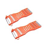 2Pcs Handheld Plastic Multifunction Kitchen Peeler Grater Slicer Tool,for Vegetable, Fruit,Cucumber,