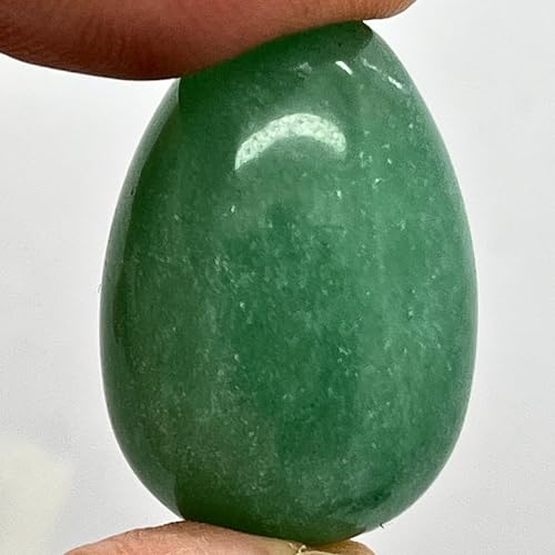 arana's® - Huevo AVENTURINA VERDE piedra natural pulida - Huevo de bolsillo 3x2 cm - Protégete, amuleto de la suerte - Piedras y cristales naturales de sanación meditación (Aventurina Verde)