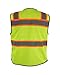 Kolossus High Visibility Safety Vest Front Pockets Silver Orange Reflective Tape for Men Black Bottom Class 2 ANSI/ISEA Yellow-Black 3X-Large