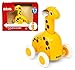 BRIO 30229 Push & Go Giraffe - Niedliches Drück- und Fahrspielzeug in klassicher Optik - Empfohlen ab 12 Monaten