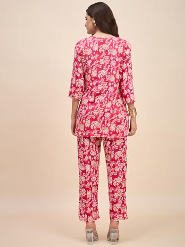Image of Truvon Fashions Women Cord Set, Kurta and Pant Set