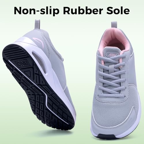 Image of IIV Women Wide Toe Box Walking Shoes Arch Support Running Tennis Sneakers Plantar Fasciitis Shoes