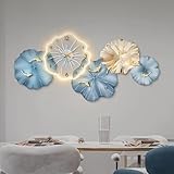 Orologio da parete silenzioso a LED con motivo floreale, adatto per più stanze