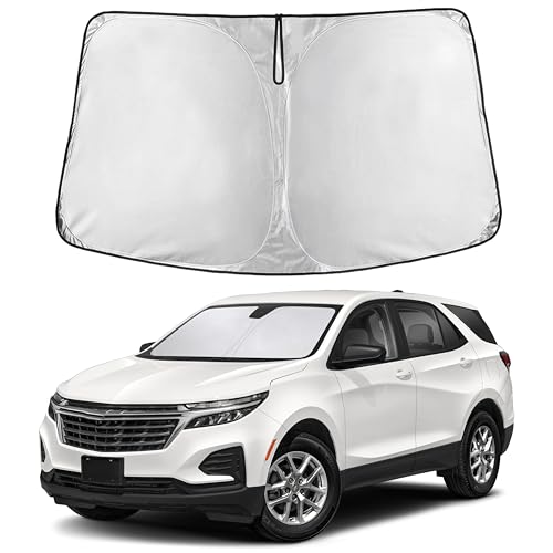 Image of EcoNour Windshield Sunshade Compatible for Chevrolet Equinox 2018-2022 2023 2024, Sun Visor for Front Windshield & Window Sun Shade Cover, UV Heat Blocker & Protector, Car Accessories