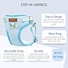 Furfect City Step in Dog Harness, No Pull No Choke, Durable Polyester Breathable mesh, Adjustable Strap, Quick Release Gold Hardware Metal Buckle, Soft Edges for Comfort (Blue, Extra Small) #5