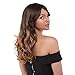 Lady Miranda Ombre Wig Brown Mixed Light Brown High Density Heat Resistant Synthetic Hair Weave Full Wigs For Women (T-Brown)