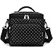 FlowFly Insulated Reusable Lunch Bag Adult Large Lunch Box for Women and Men with Adjustable Shoulder Strap,Front Zipper Pocket and Dual Large Mesh Side Pockets,Dot