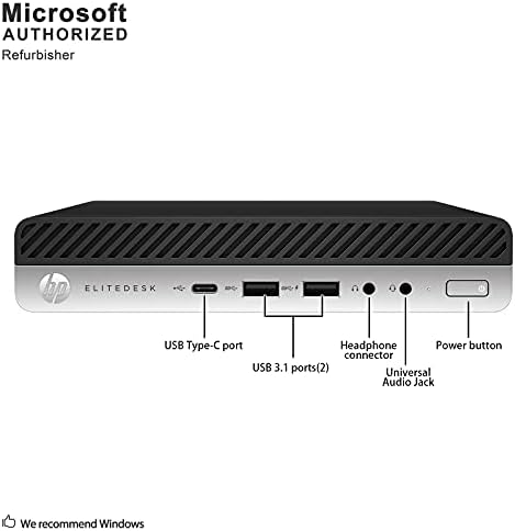 HP Elitedesk 800 G3 Mini Business Desktop (Intel Quad Core i5-6500T, 16GB DDR4 RAM, 512GB SSD) Type-C, DisplayPort, WiFi, WiFi, Ethernet, Keyboard & Mouse, Windows 11 Pro (Renewed) - View 7