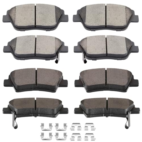 Image of SCITOO D1444 D1544 8PCS Front Ceramic Rear Semi-Metal Brake Pad Sets
