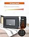 COMMERCIAL CHEF 0.9 Cu Ft Microwave with 10 Power Levels, Push Button and Child Lock, Digital Controls, Countertop Microwave with Timer and Quick-Touch Menu, Black