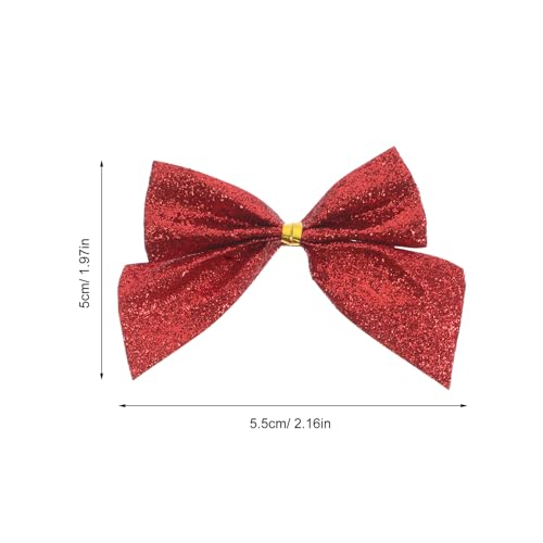 Lazos rojos de Navidad para decorar el árbol de pie y guirnaldas en casa 3