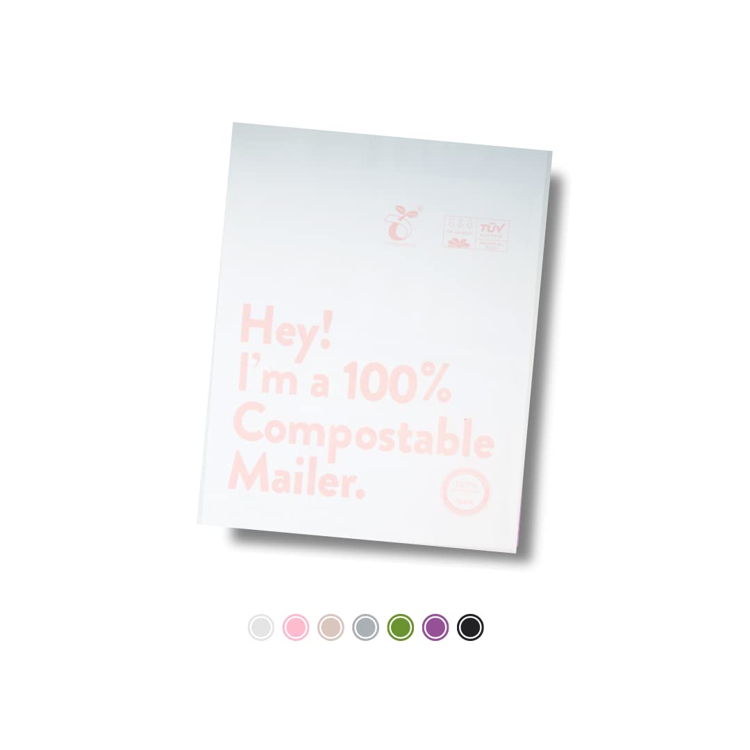 BoltSafe100% Biodegradable Mailers, Eco Friendly Carbon Neutral Mailing Bags, Compostable Postage Bags for Shipping & Packaging (Pack of 10) (White, 38cm x33cm)